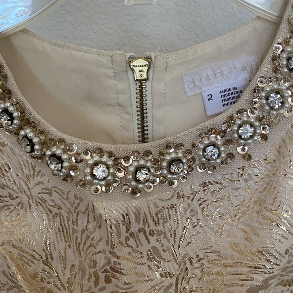 Urban Outfitters 2013 Gold Holiday Dress with Back Cut Outs - Picture 9 of 9